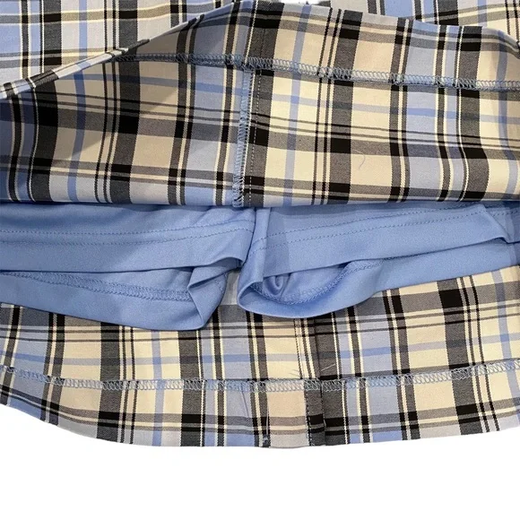 IZOD NWOT Golf Classic Blue/White/Black Plaid Skort 4 - Picture 5 of 12